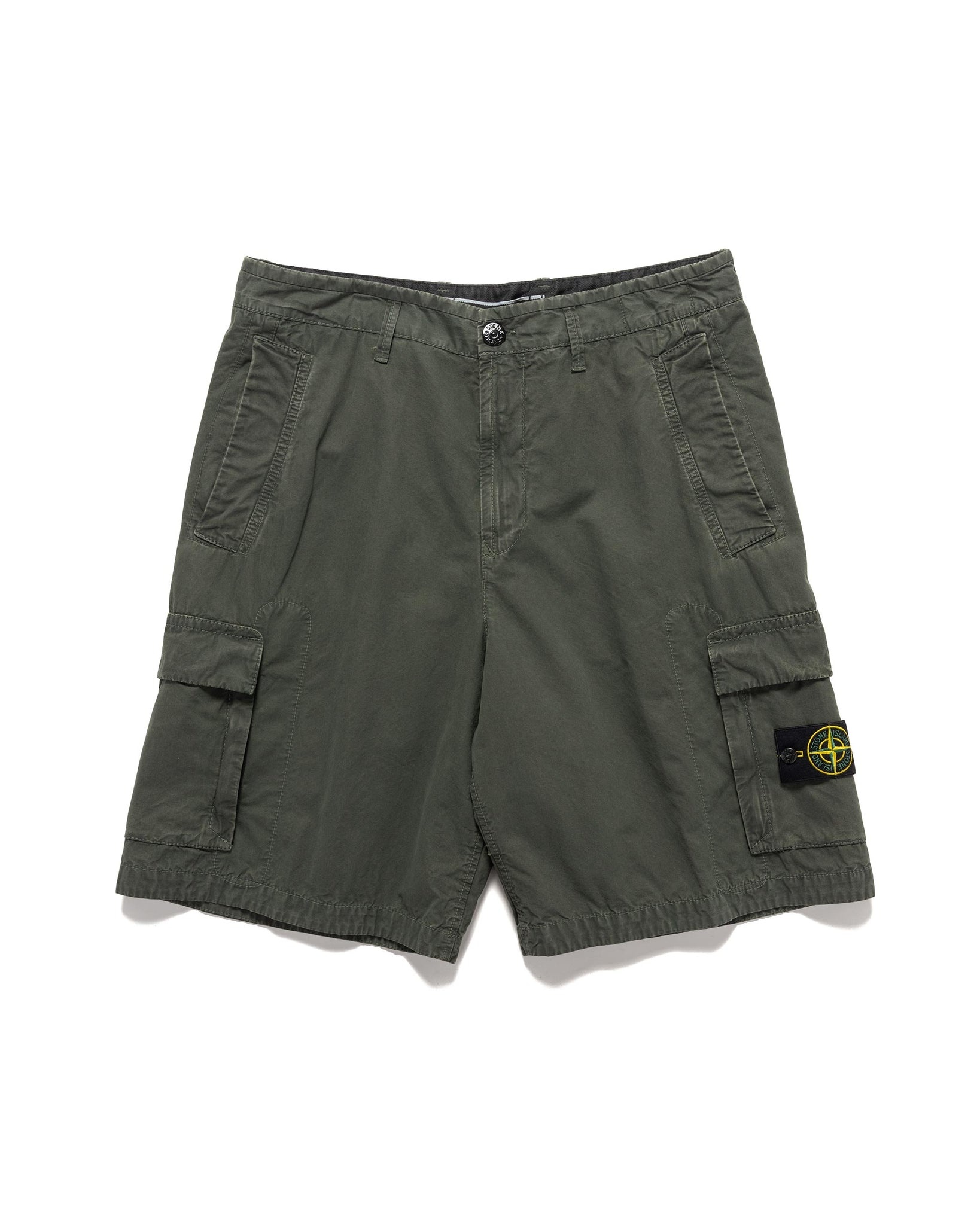 'Old' Treatment Loose Fit Bermuda Shorts Musk - 1