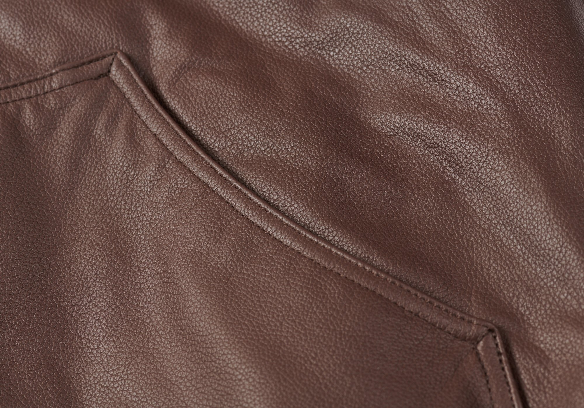 LEATHER BOSSY JACKET BROWN - 5