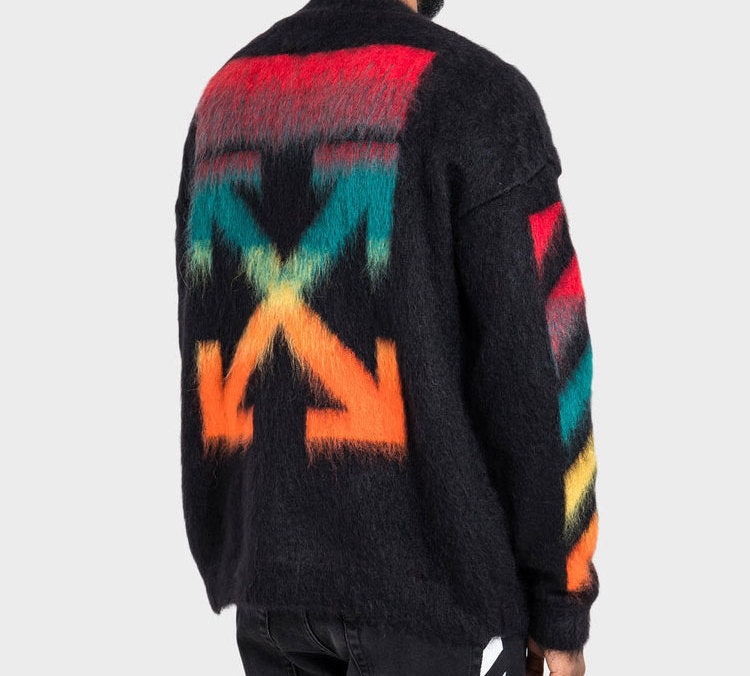 Off-White Classic Arrow Logo Printing Pullover Knit Black OMHA036E20KNI0011087 - 6