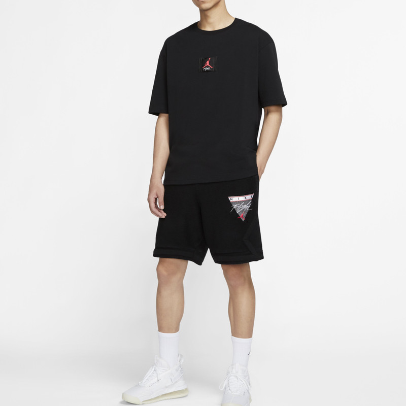 Air Jordan Flight Diamond Casual Sports Knit Shorts Black DA5498-010 3