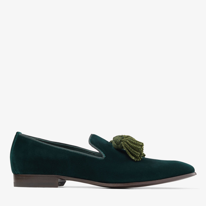Foxley/M
Dark Green Velvet Slippers 1