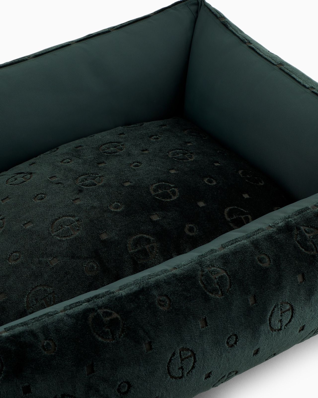 POLDO X GIORGIO ARMANI DOG BED IN MONOGRAM JACQUARD VELVET - 4