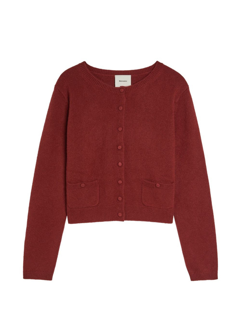Clara patch-pocket cardigan 1