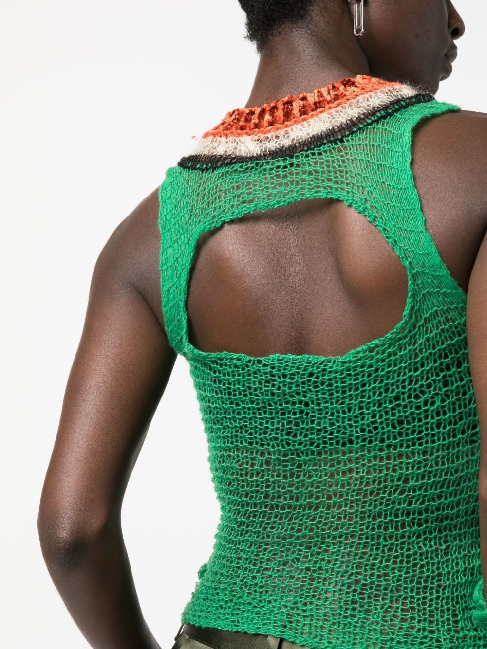 open-back open-knit top - 5