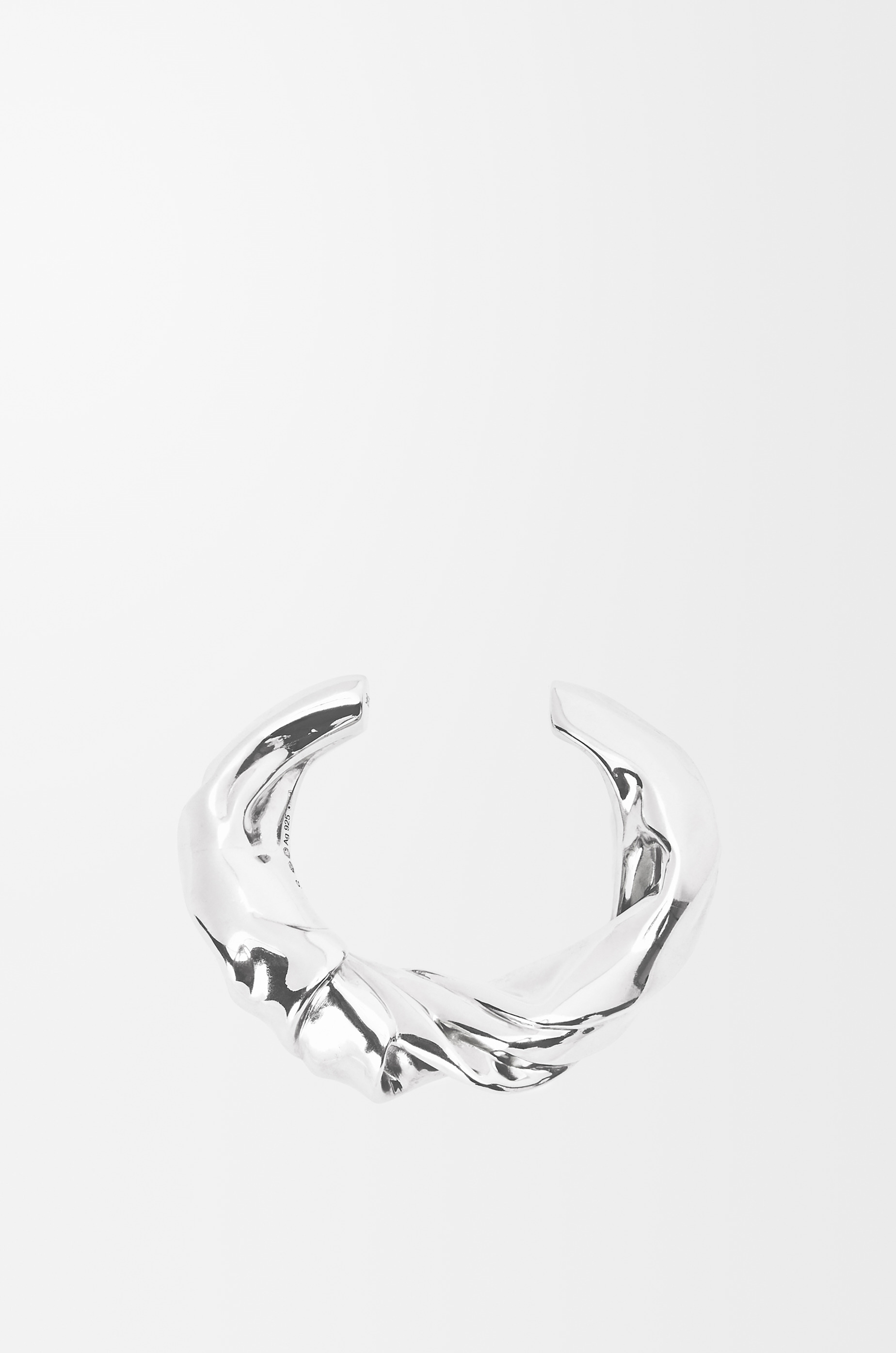 Medium nappa twist cuff in sterling silver - 3