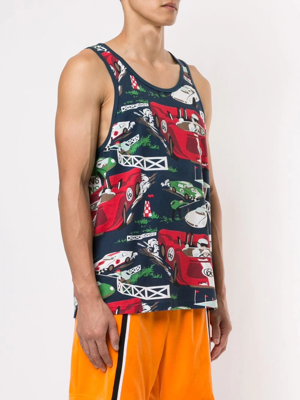 racecar-print tank top - 3