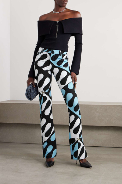 PUCCI Printed crepe flared pants outlook