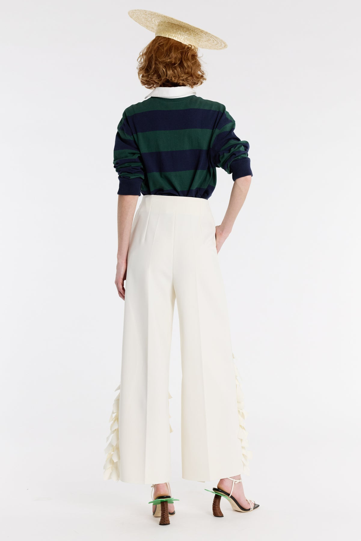 CULOTTES WITH RECTANGLE DETAIL IVORY - 3