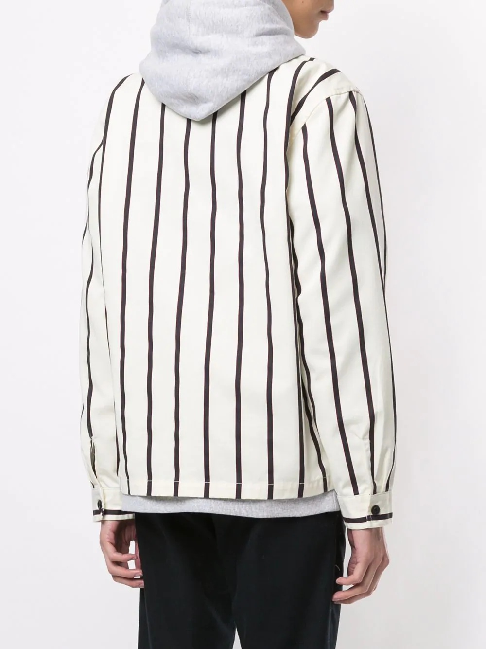 striped shirt jacket - 4