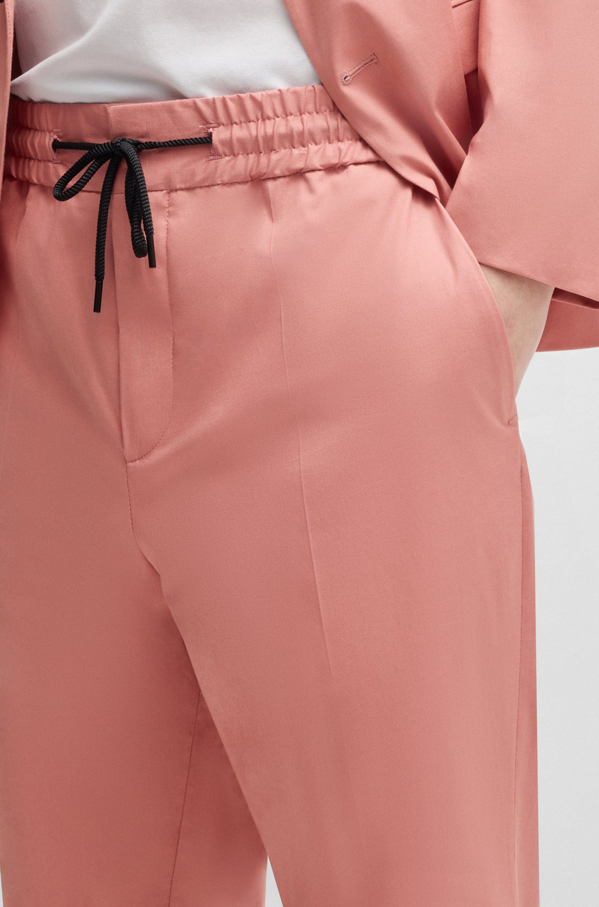 EXTRA-SLIM-FIT TROUSERS IN PAPER-TOUCH STRETCH COTTON - 5