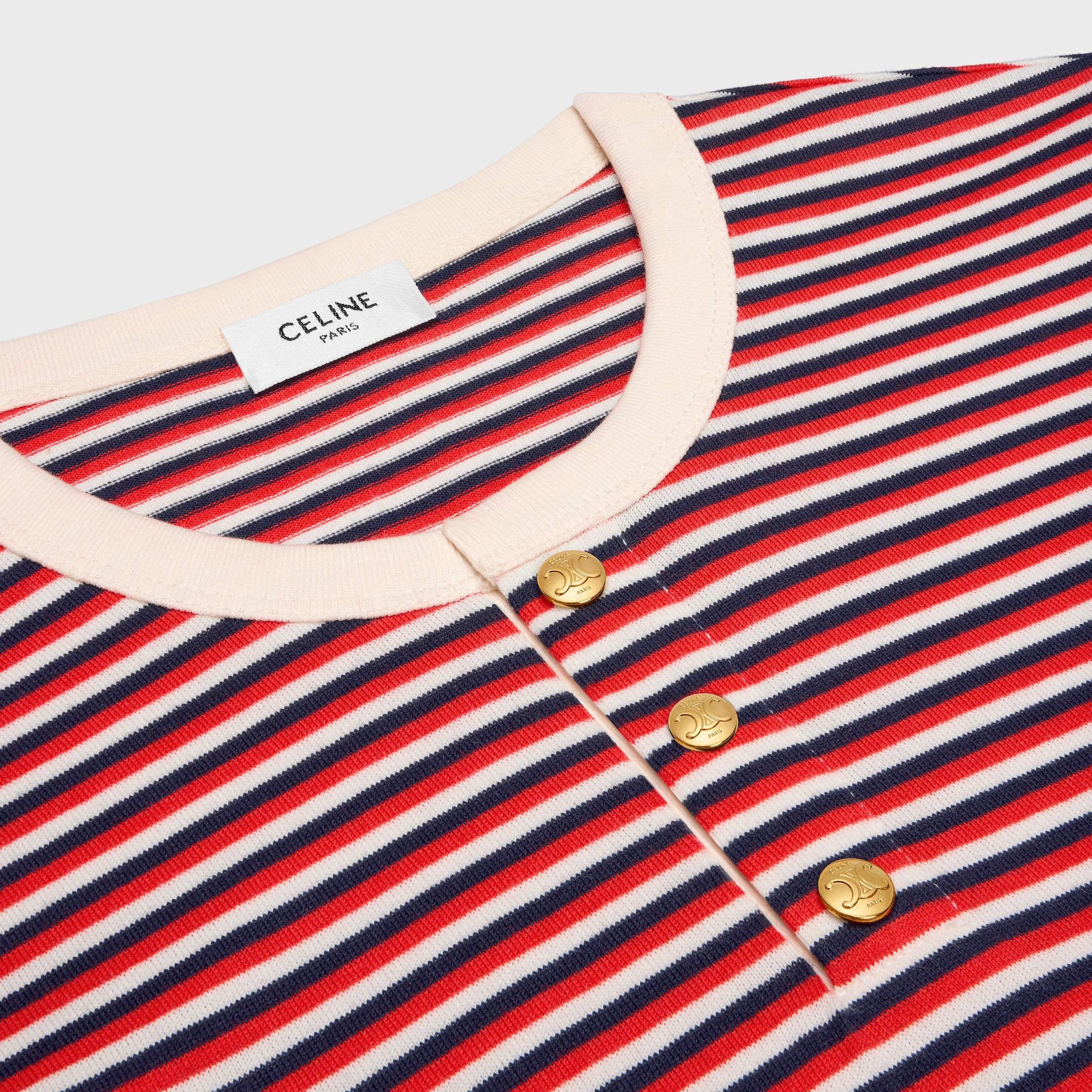 triomphe t-shirt in striped jersey - 3