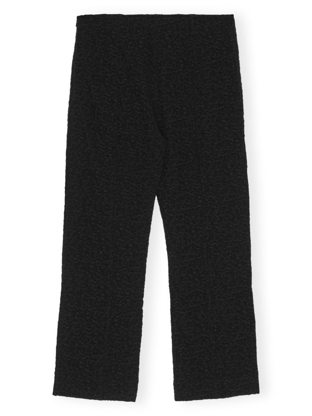 textured cropped trousers - 6