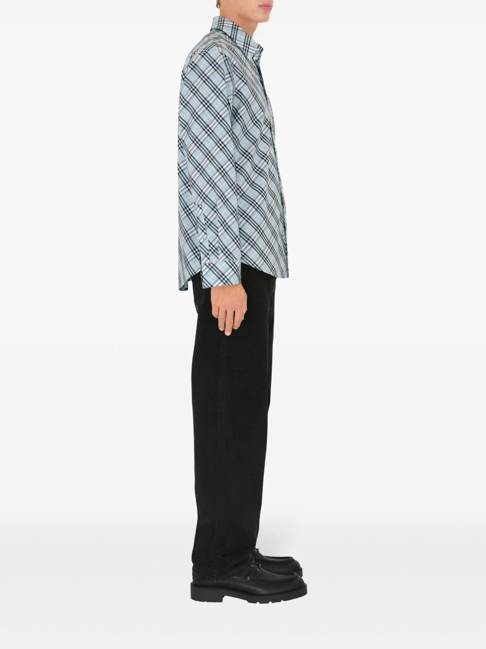 check-pattern shirt - 3
