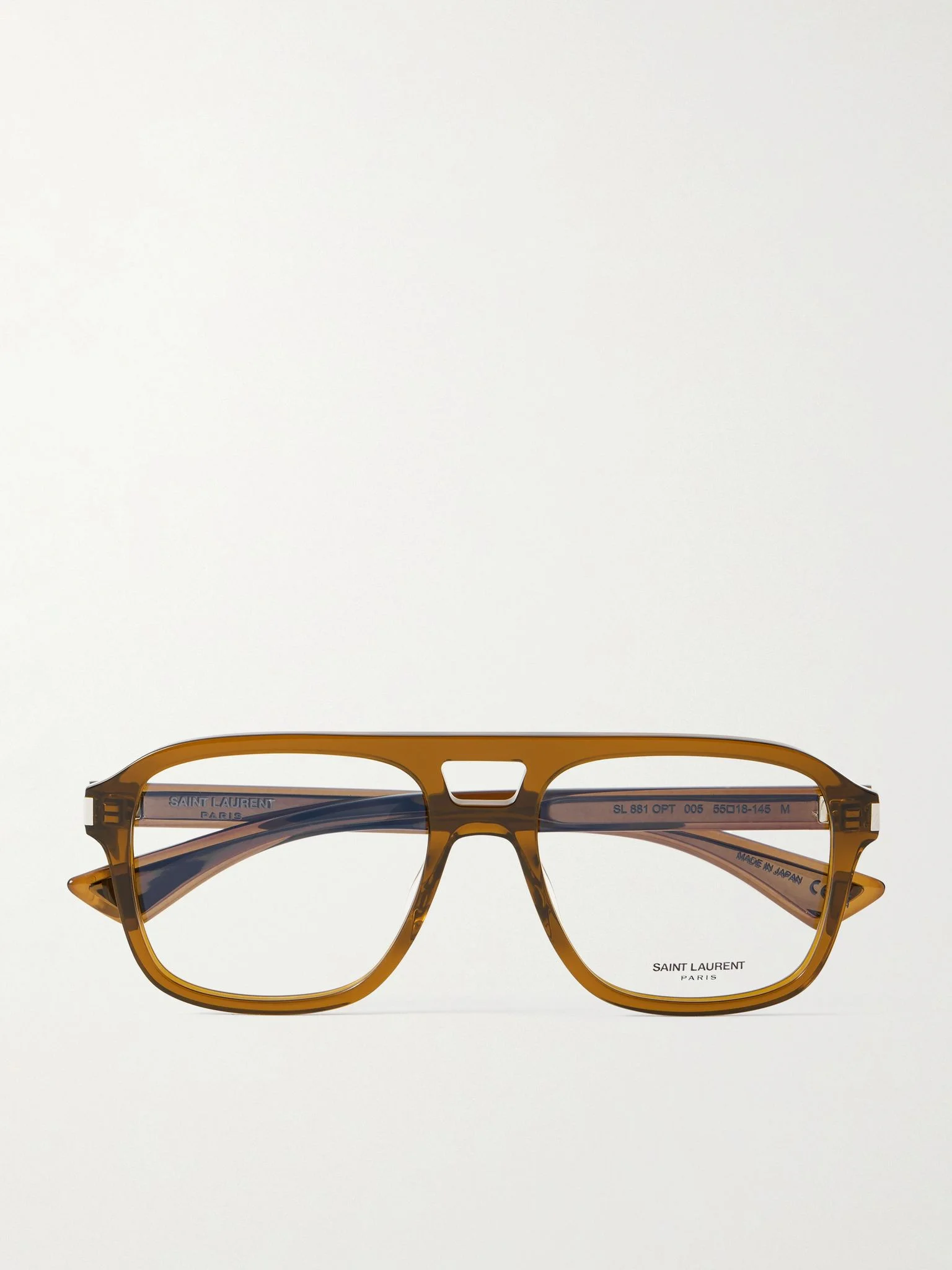 Aviator-Style Acetate Optical Glasses Brown - 1