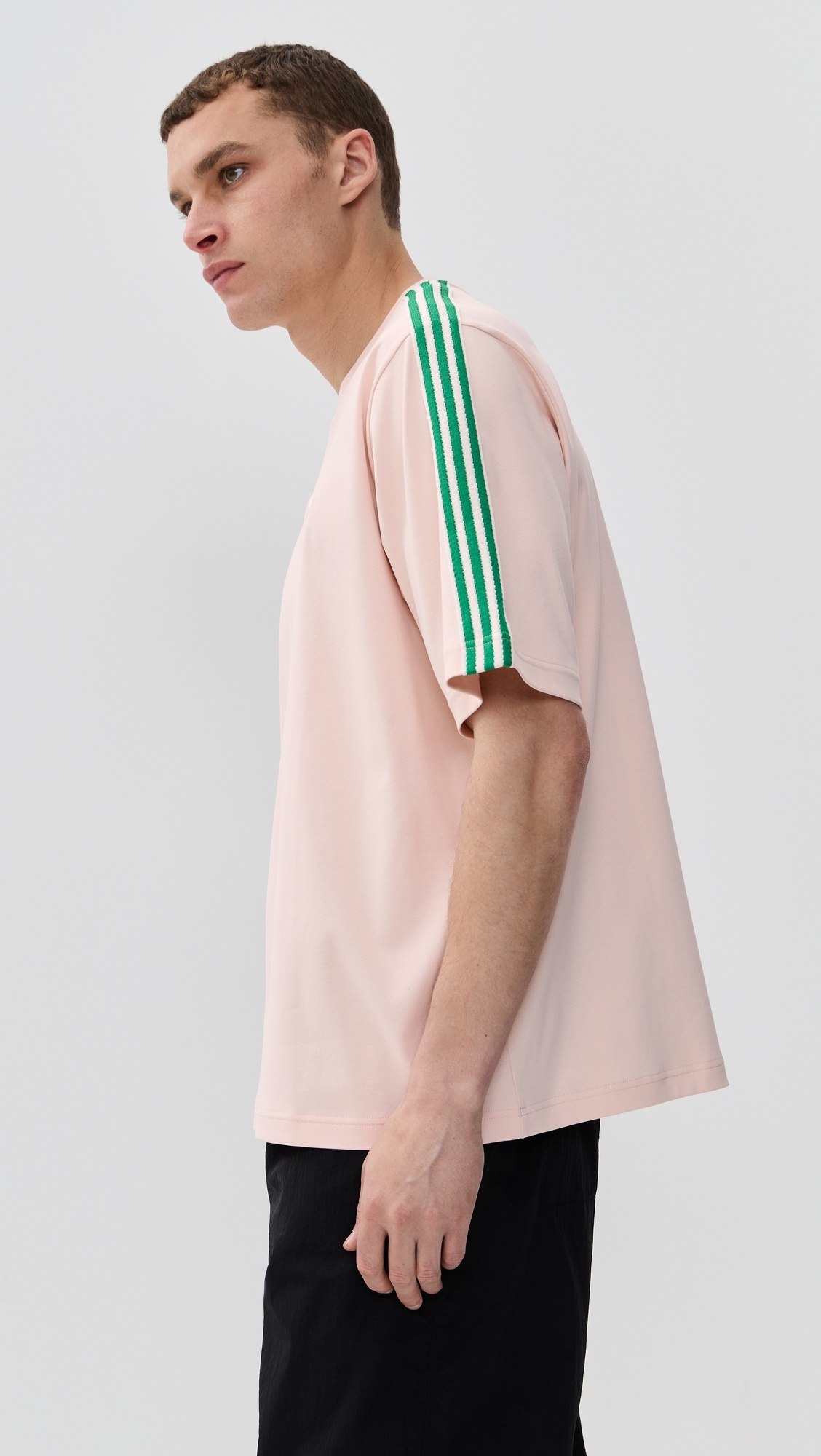 WALES BONNER｜SHORT-SLEEVED ROUND NECK T-SHIRTS (IT9782 adidas x Wales Bonner cotton T-shirt | REVERSIBLE
