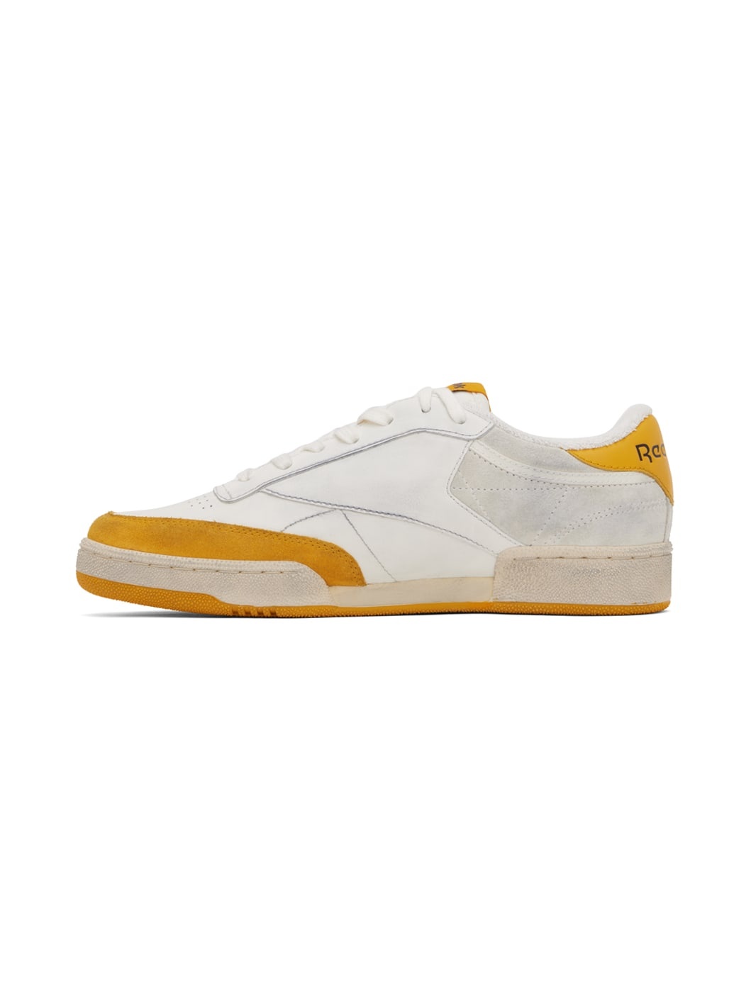 White & Yellow Club C Sneakers - 3