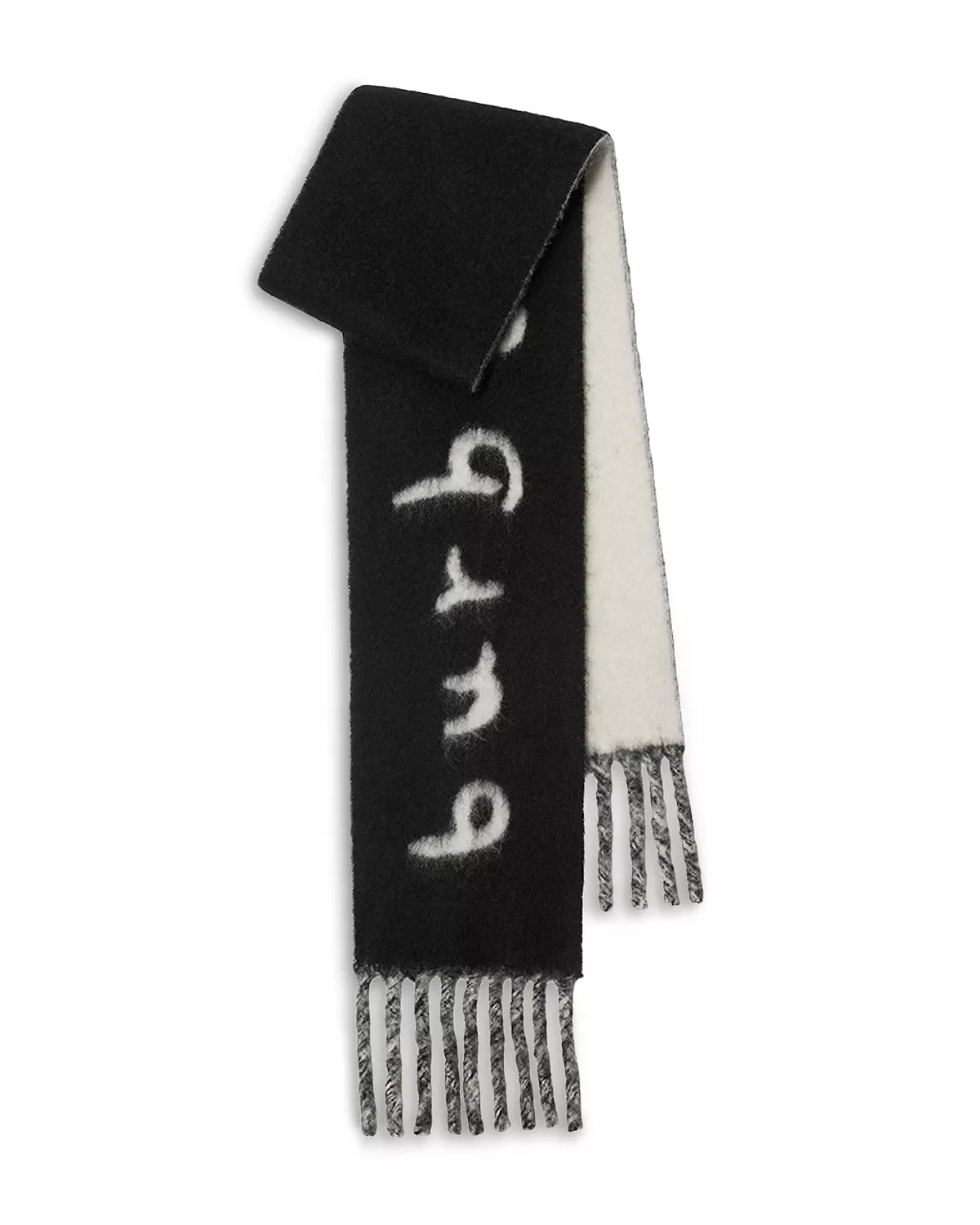 Reversible Logo Alpaca & Wool Blend Scarf - 1