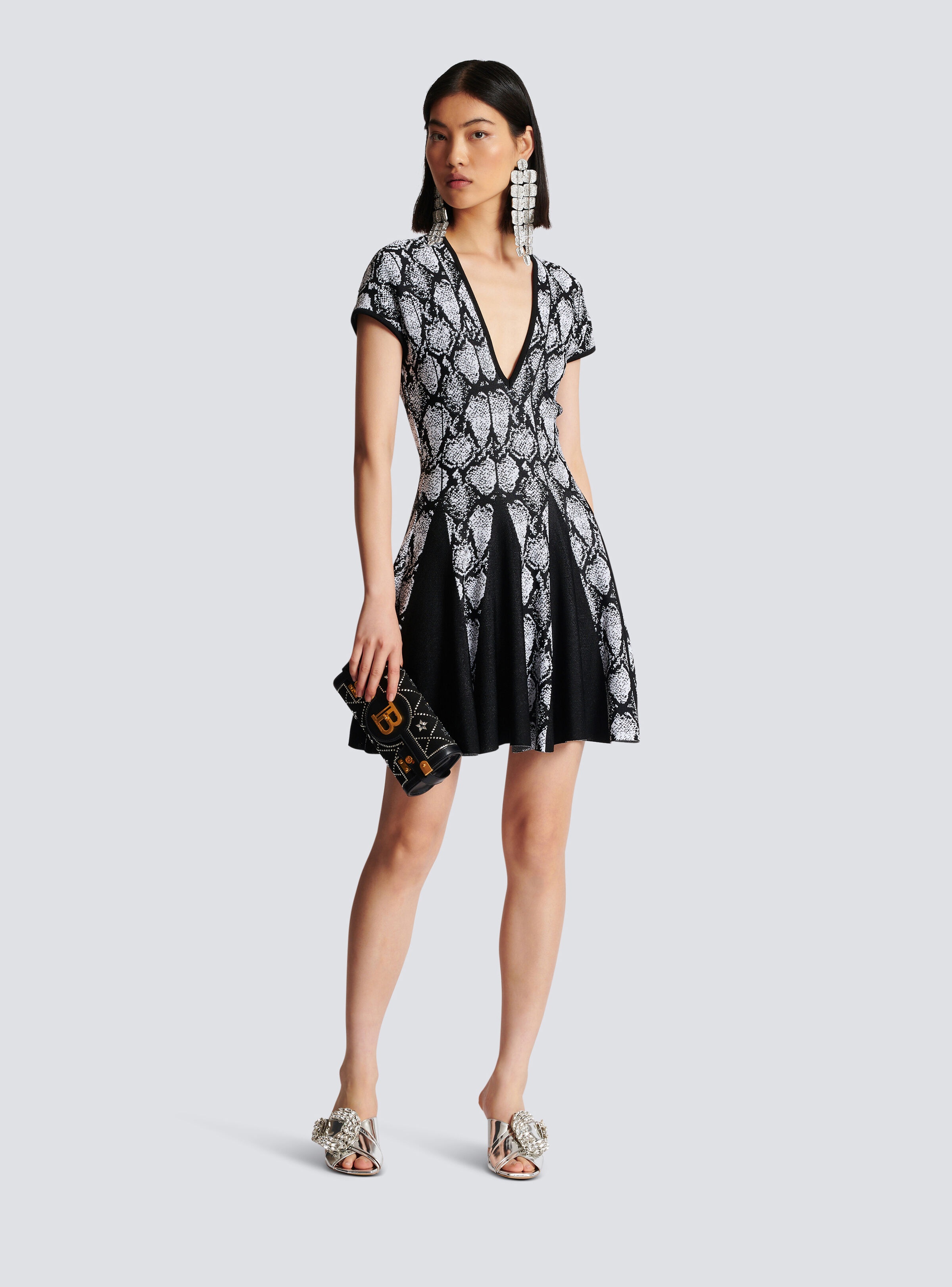 Snakeskin jacquard dress - 2