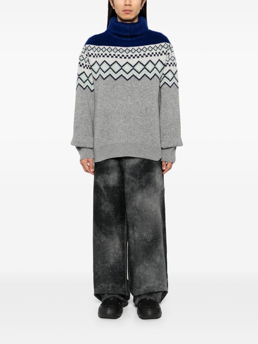 contrasting-panel jumper - 2