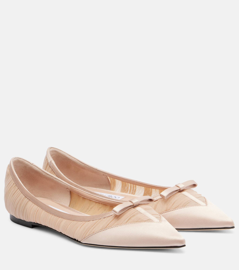 Love mesh and satin ballet flats 1