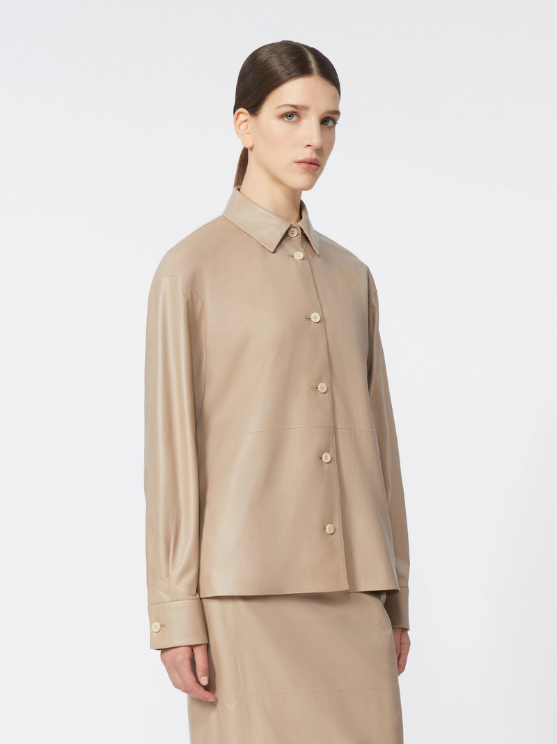 VILLA Nappa leather jacket - SAND 3