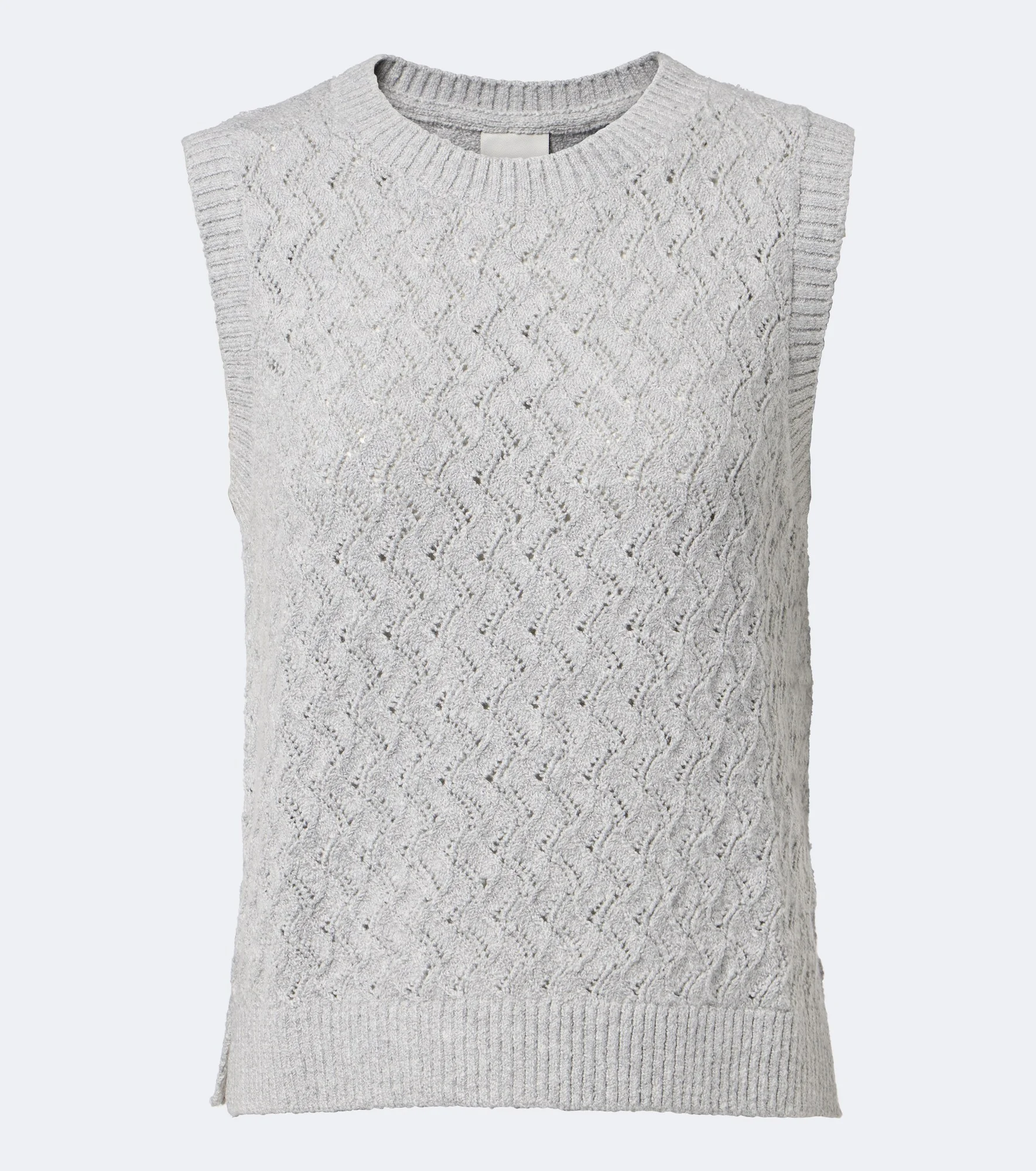 Hazen pointelle cotton-blend sweater vest - 1