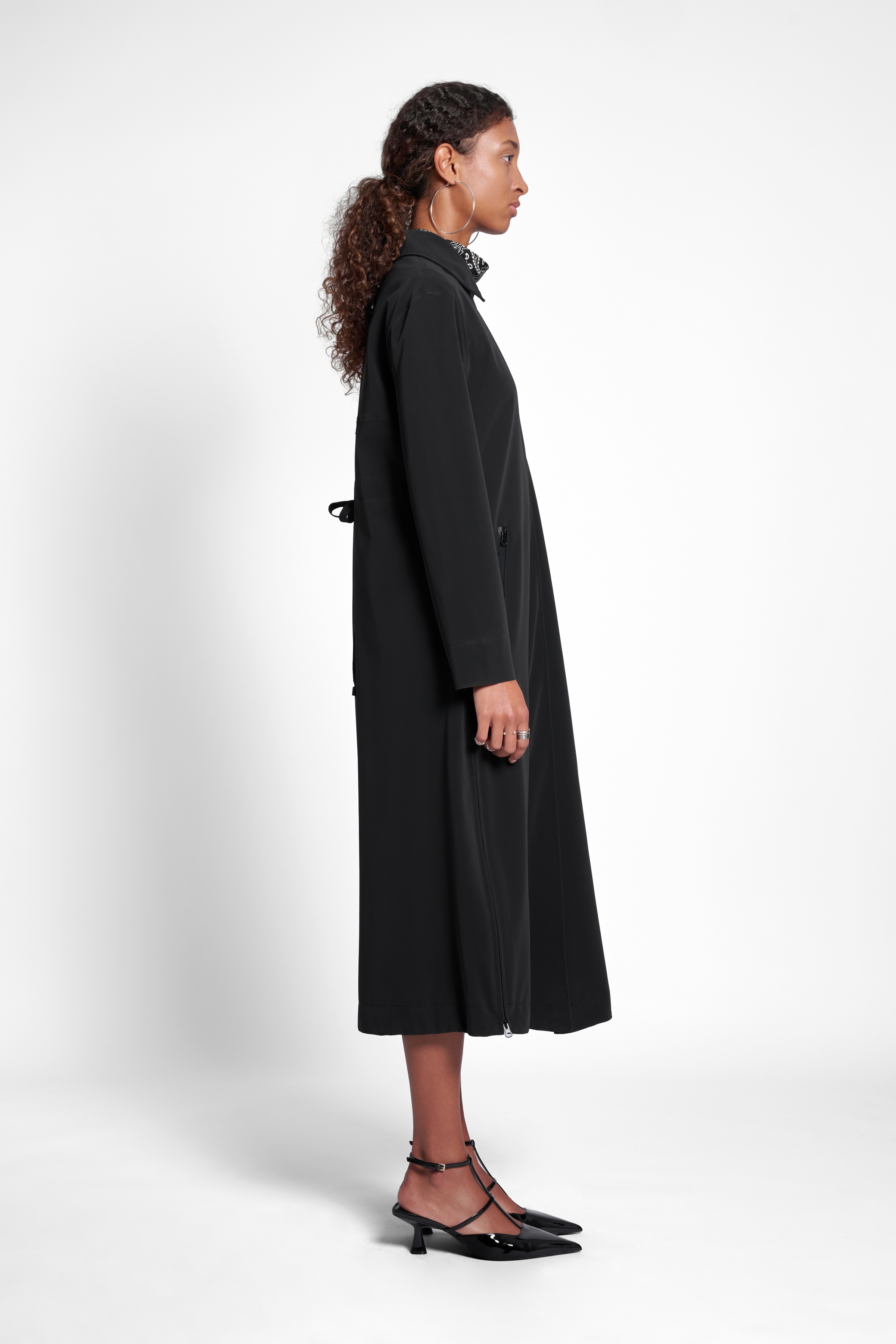 Hornstull Matte Long Raincoat Black - 3