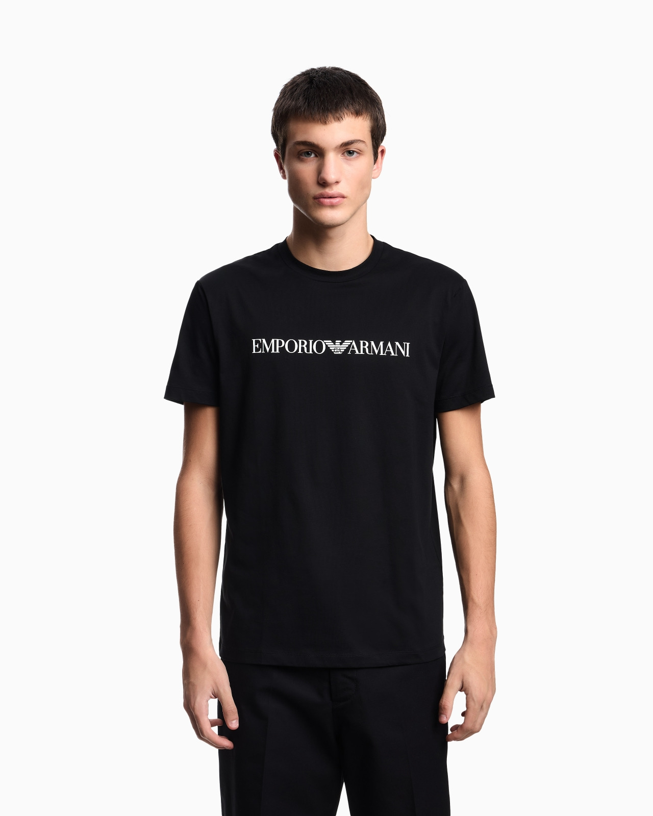 Pima-jersey T-shirt with logo print - 4
