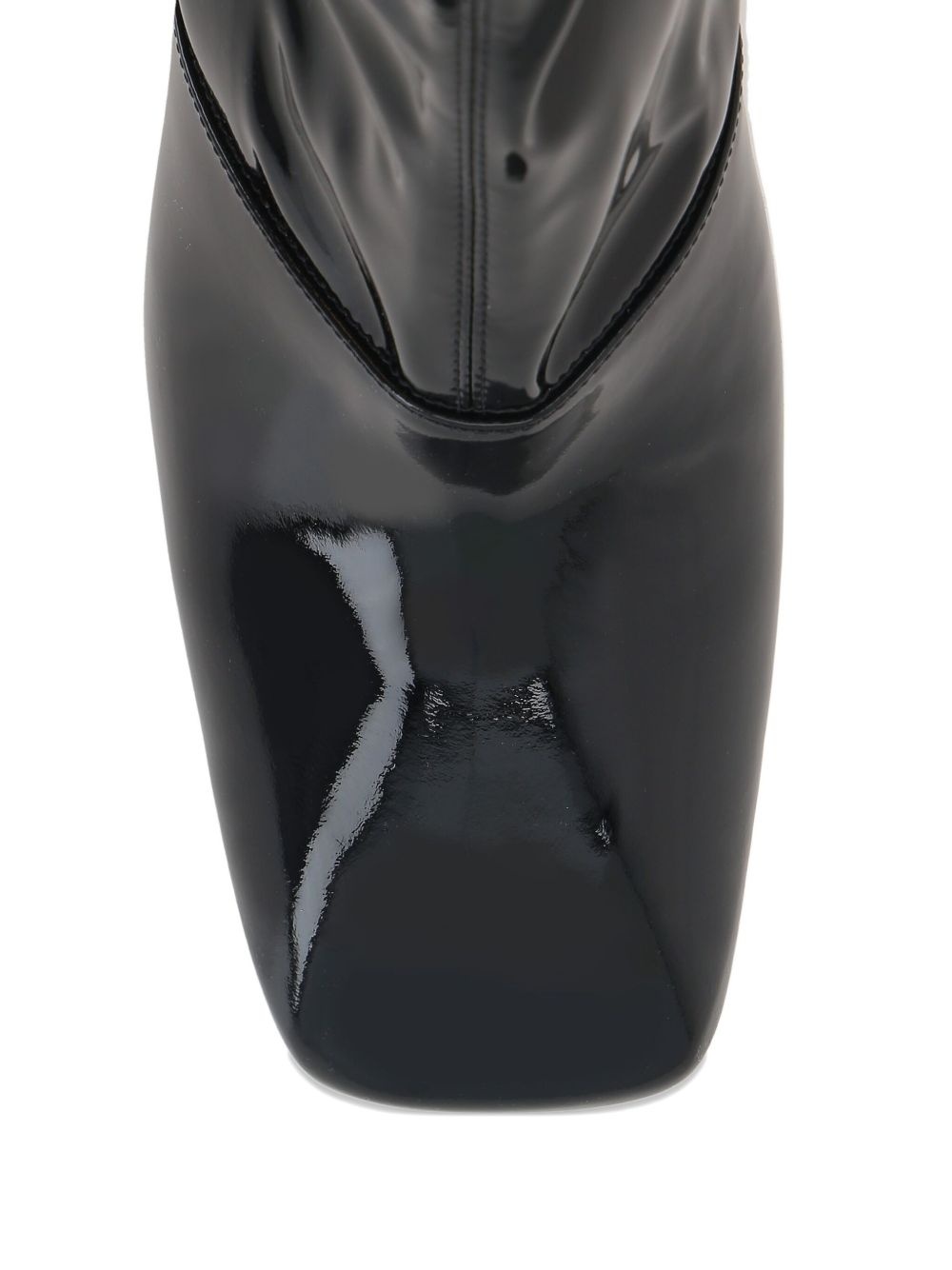 patent-finish over-the-knee boots - 4