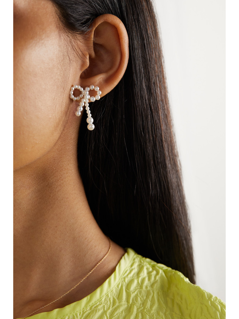 SOPHIE BILLE BRAHE Rosette De Perles 14-karat Gold Pearl Earrings outlook