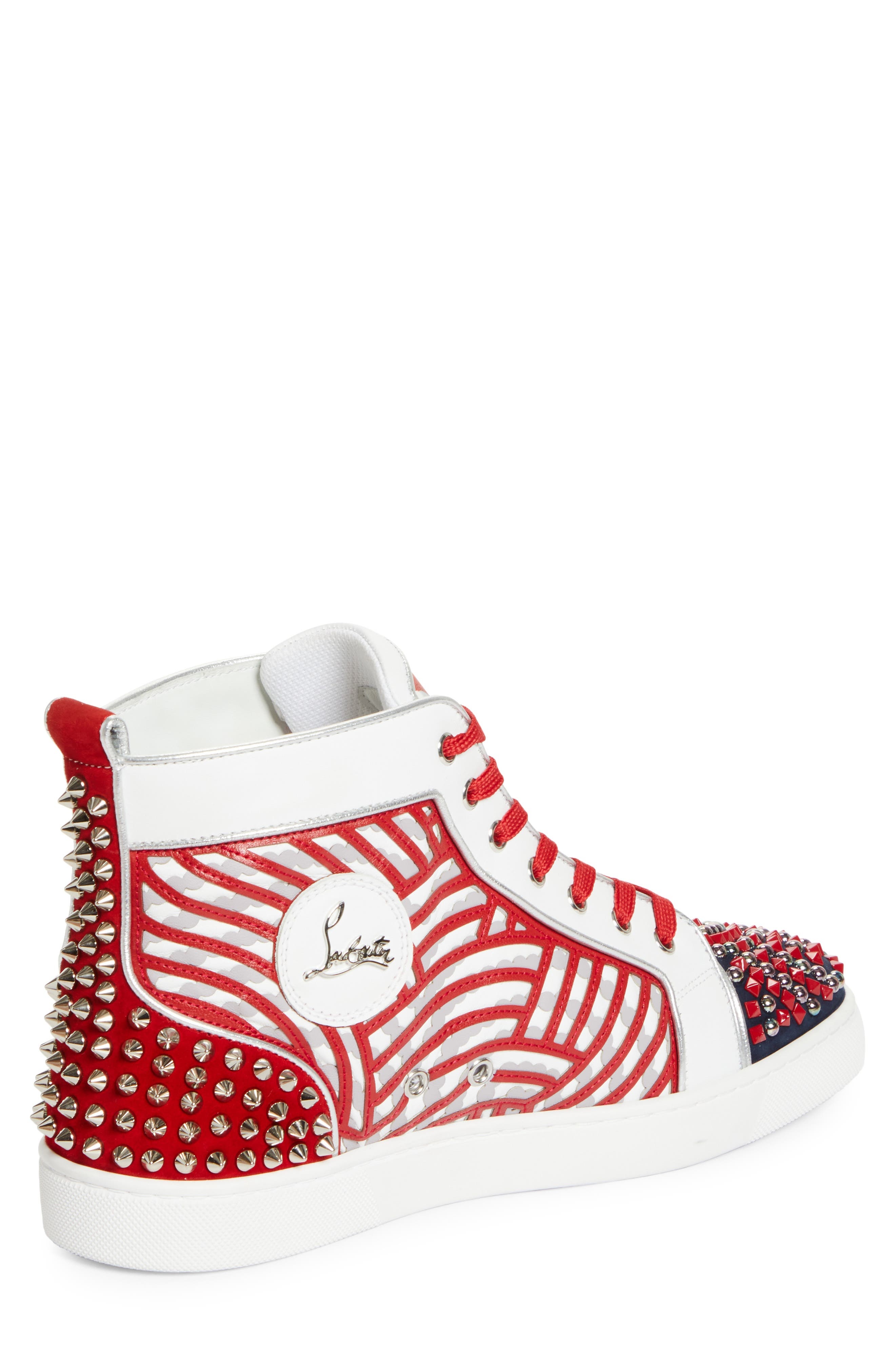 Christian Louboutin Louis No Limit Embellished High Top Sneaker in Version Multi Loubi at Nordstrom - 2