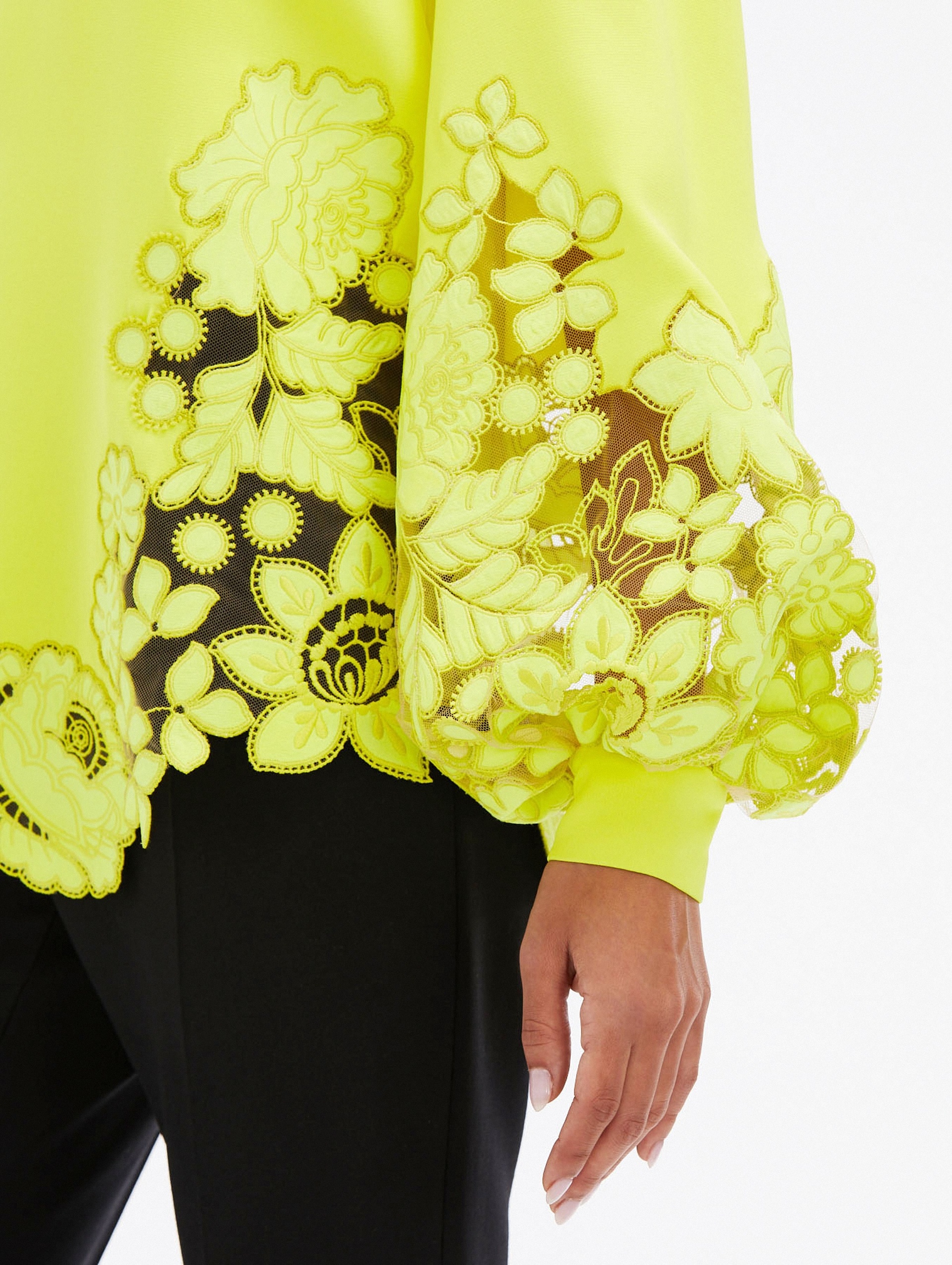 MIXED BOTANICAL EMBROIDERED BLOUSE - 5