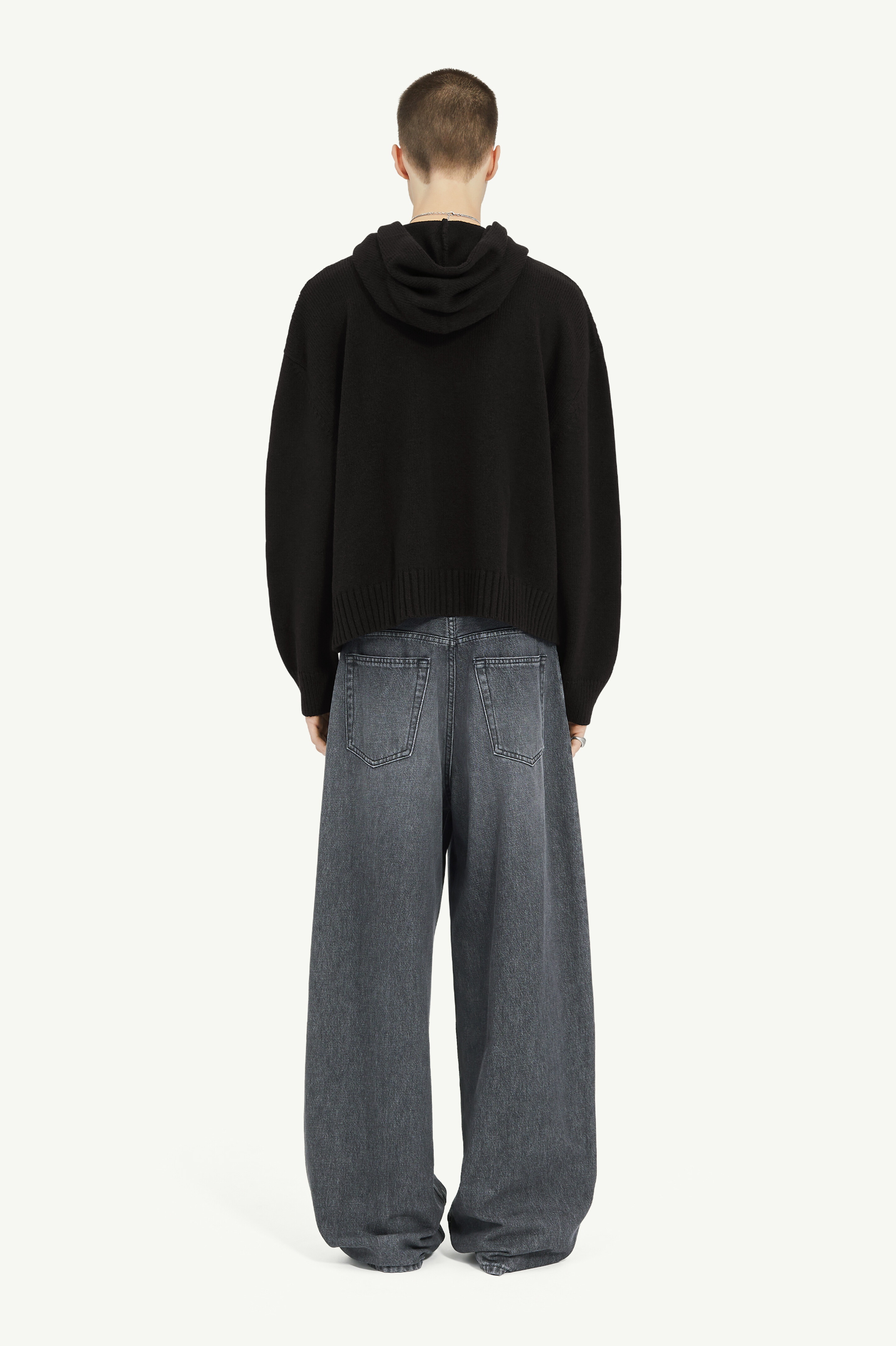 Gauge 5 Knit Blended Hooded Jumper - 4