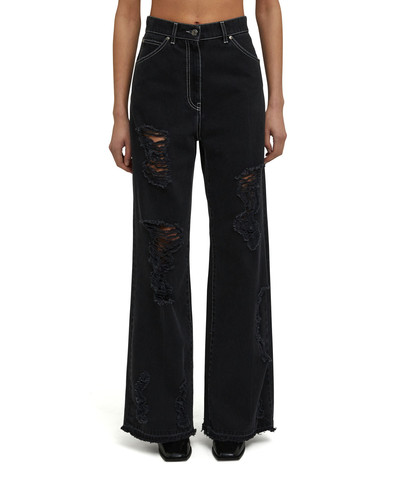 MSGM Jeans with "Black Denim with Stitches" workmanship outlook