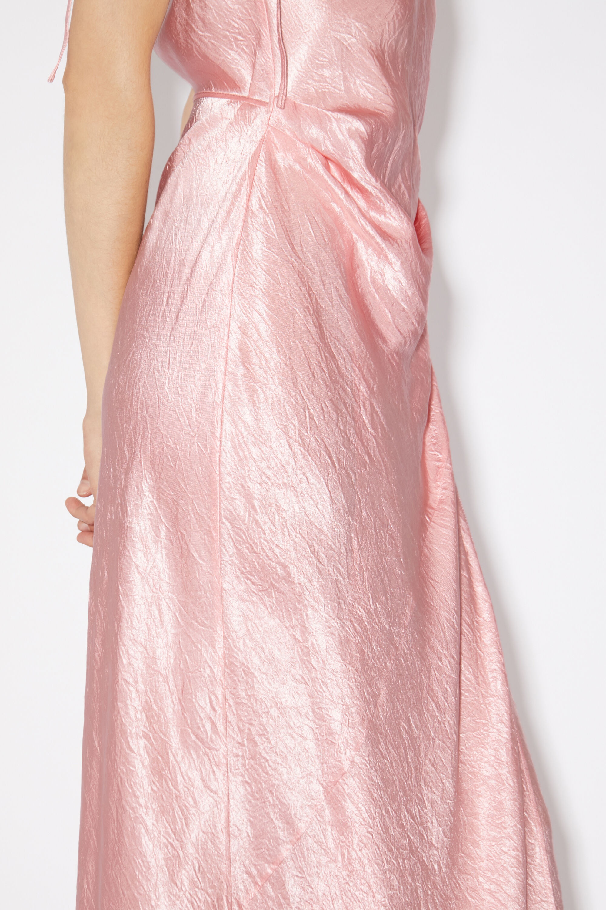 Satin bias cut dress - Fresh pink - 5