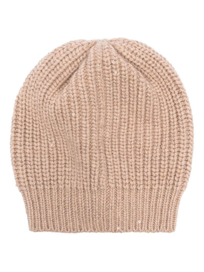 Brunello Cucinelli ribbed-knit cashmere-silk beanie outlook