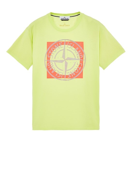 2NS93 30/1 COTTON JERSEY 'TRICROMIA TWO' PRINT_GARMENT DYED LEMON - 1