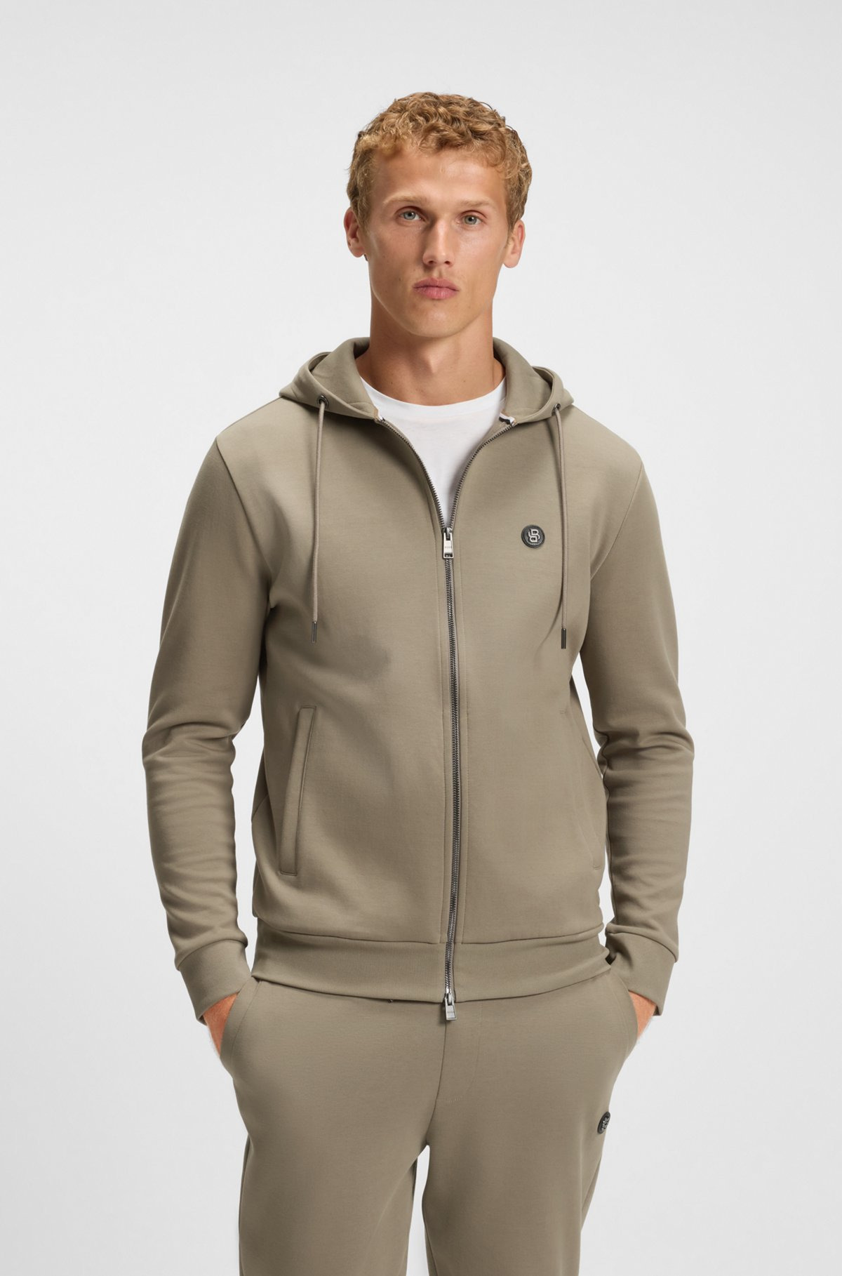 ZIP-UP HOODIE WITH DOUBLE B MONOGRAM - 2