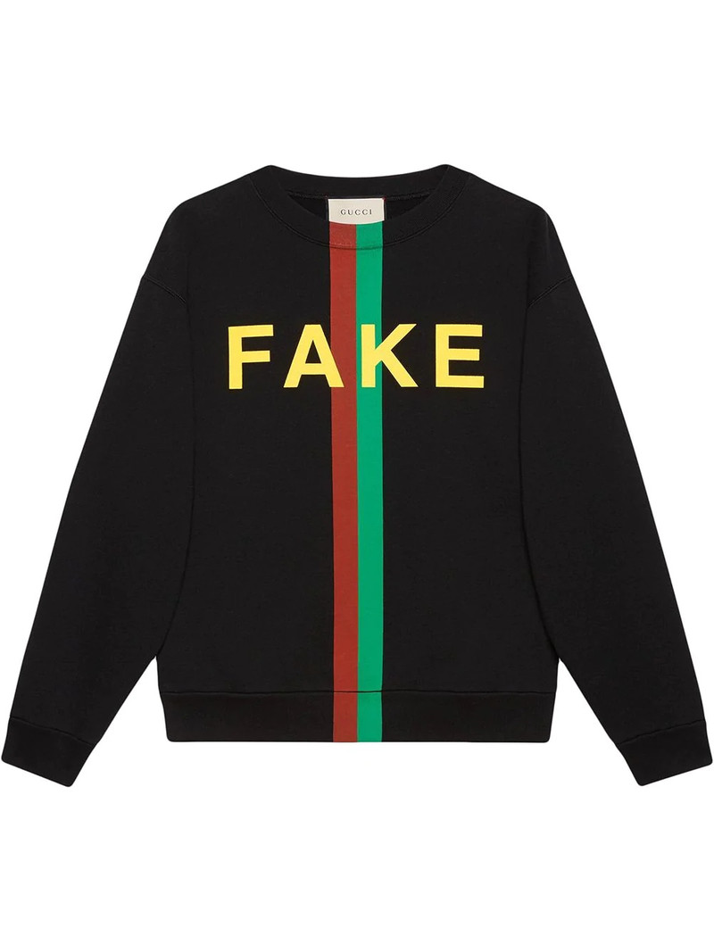 'Fake/Not' 프린트 스웨터 - 1