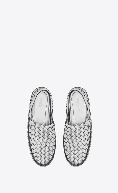 SAINT LAURENT neil slippers in metallized leather outlook