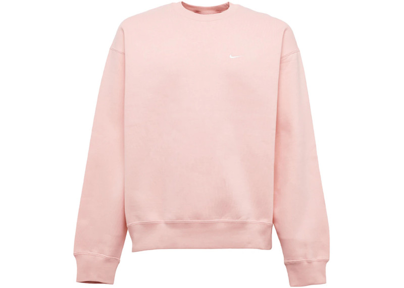 Nike Solo Swoosh Fleece Crewneck Bleached Coral/White - 1
