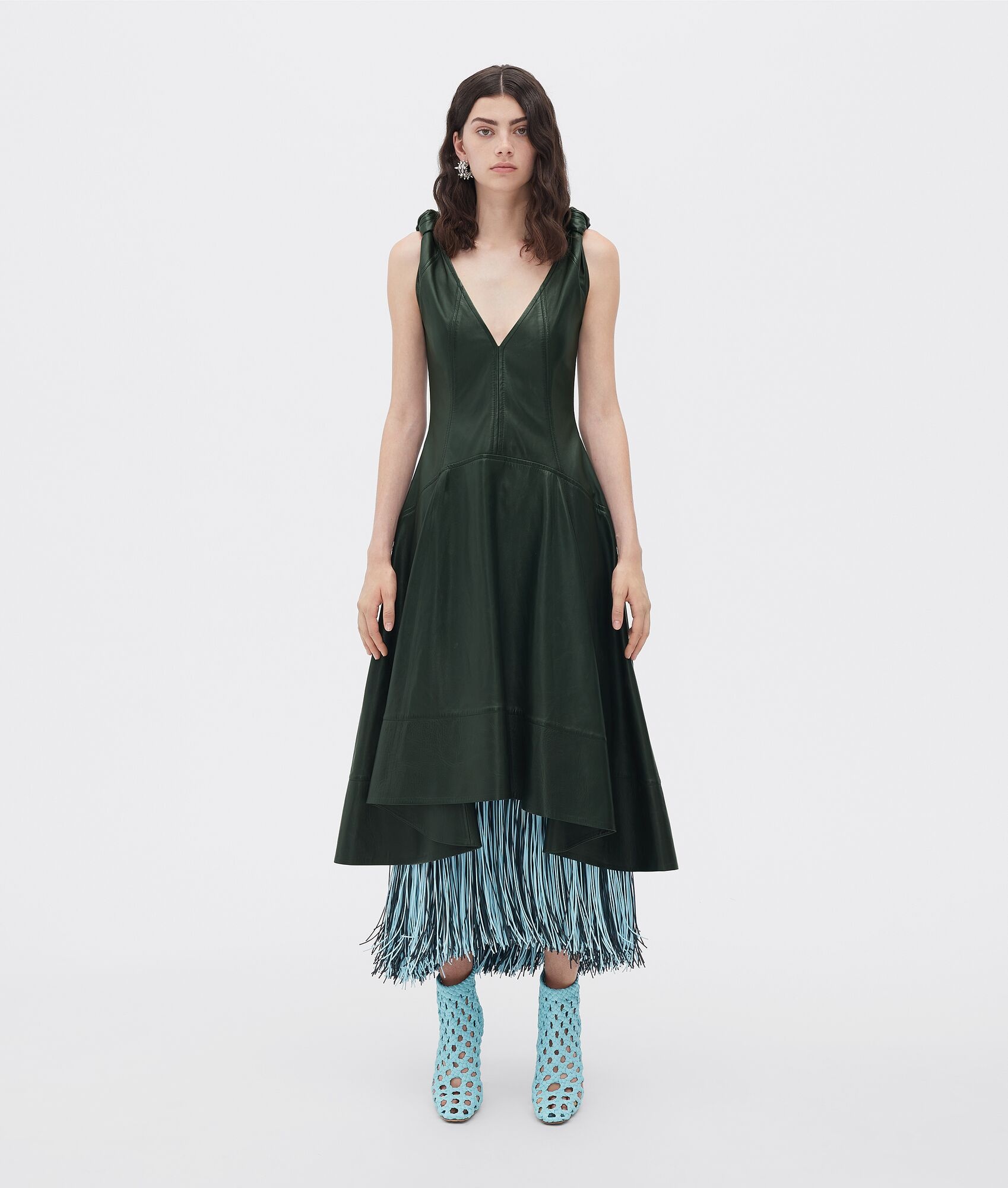 knotted leather dress - 4