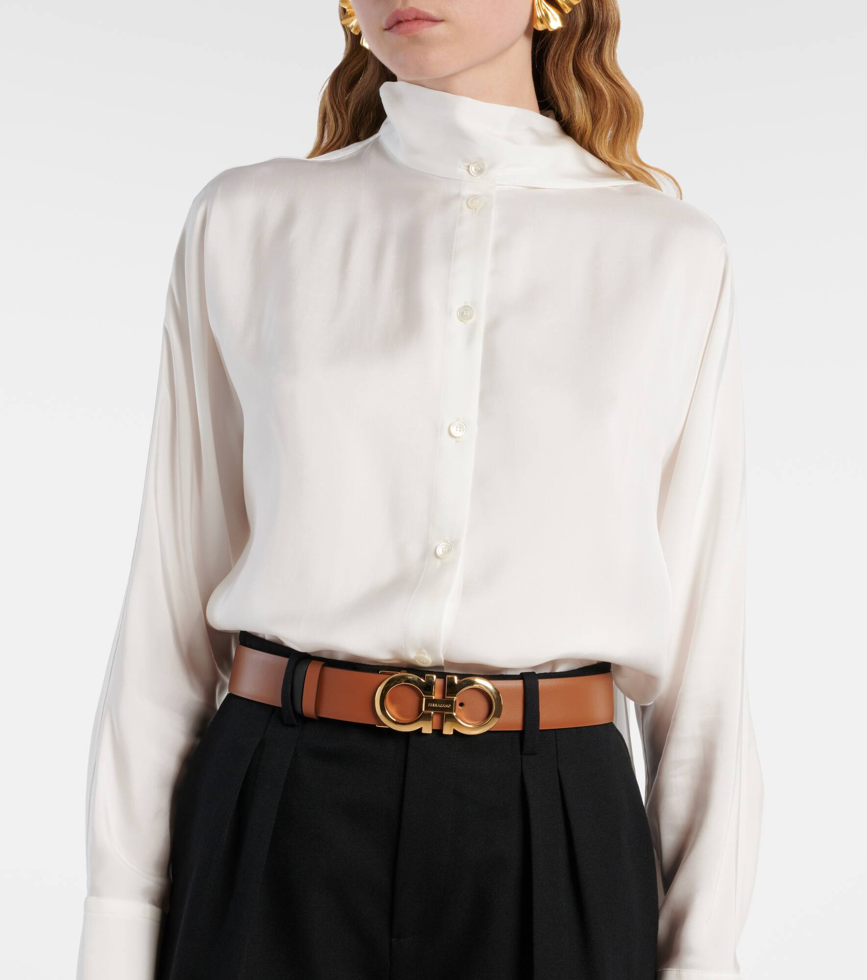 Gancini reversible leather belt - 2