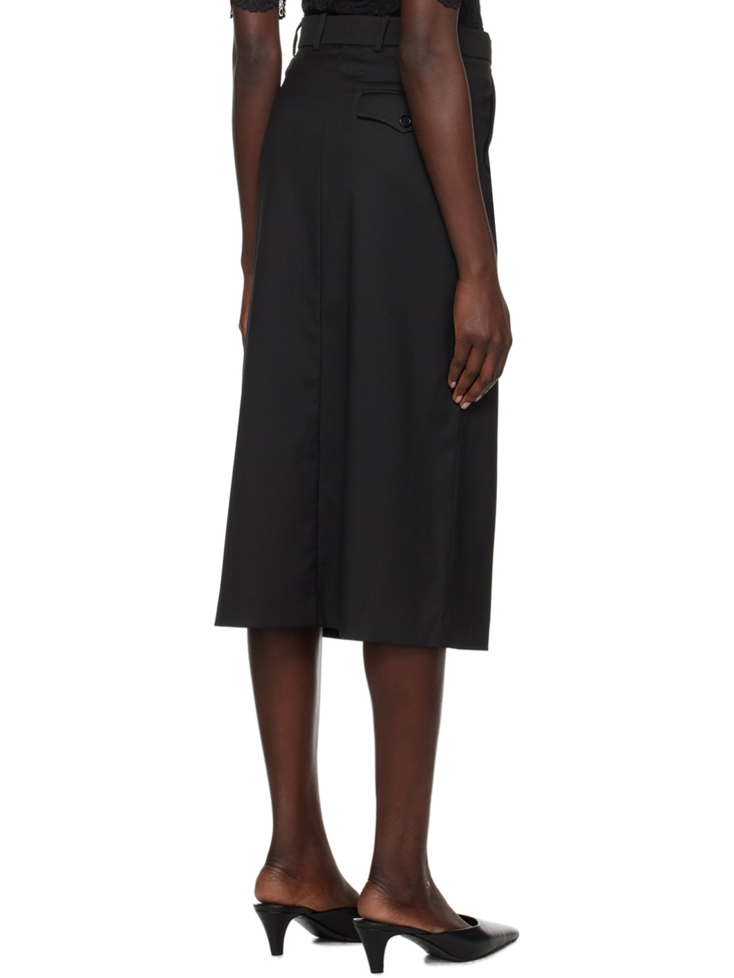 Black Pluto Midi Skirt - 3
