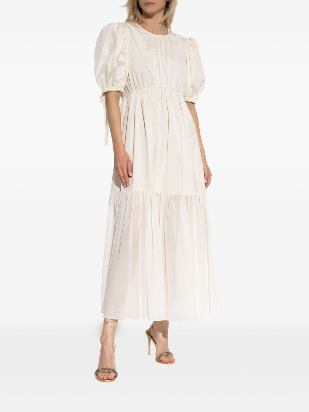 puff-sleeve midi dress - 3