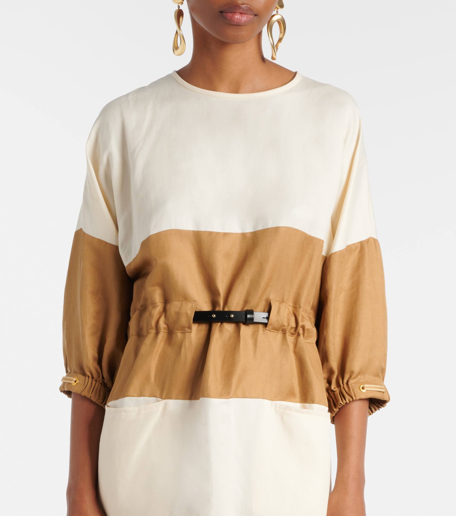 Vasto linen and silk sweater dress - 6