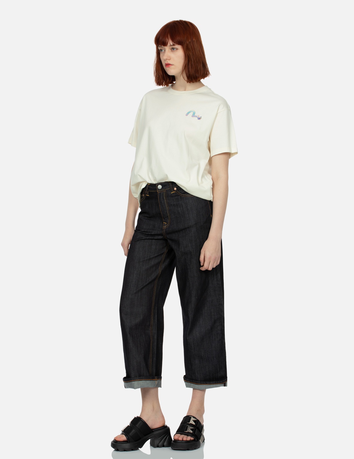 CRANES AND WISTERIA DAICOCK BOYFRIEND T-SHIRT - 4