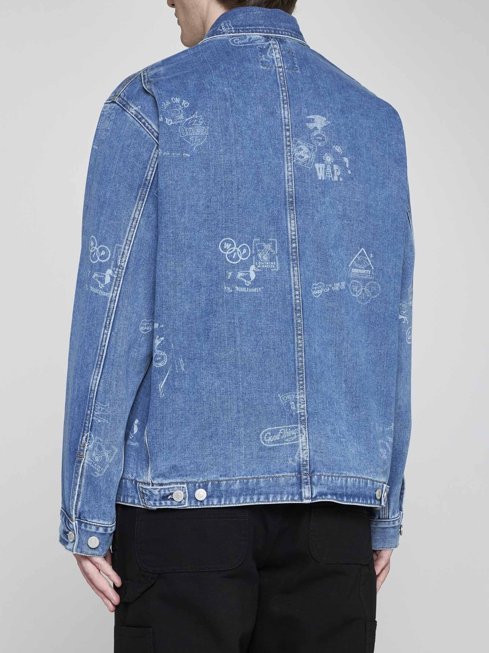 Stamp denim jacket - 4