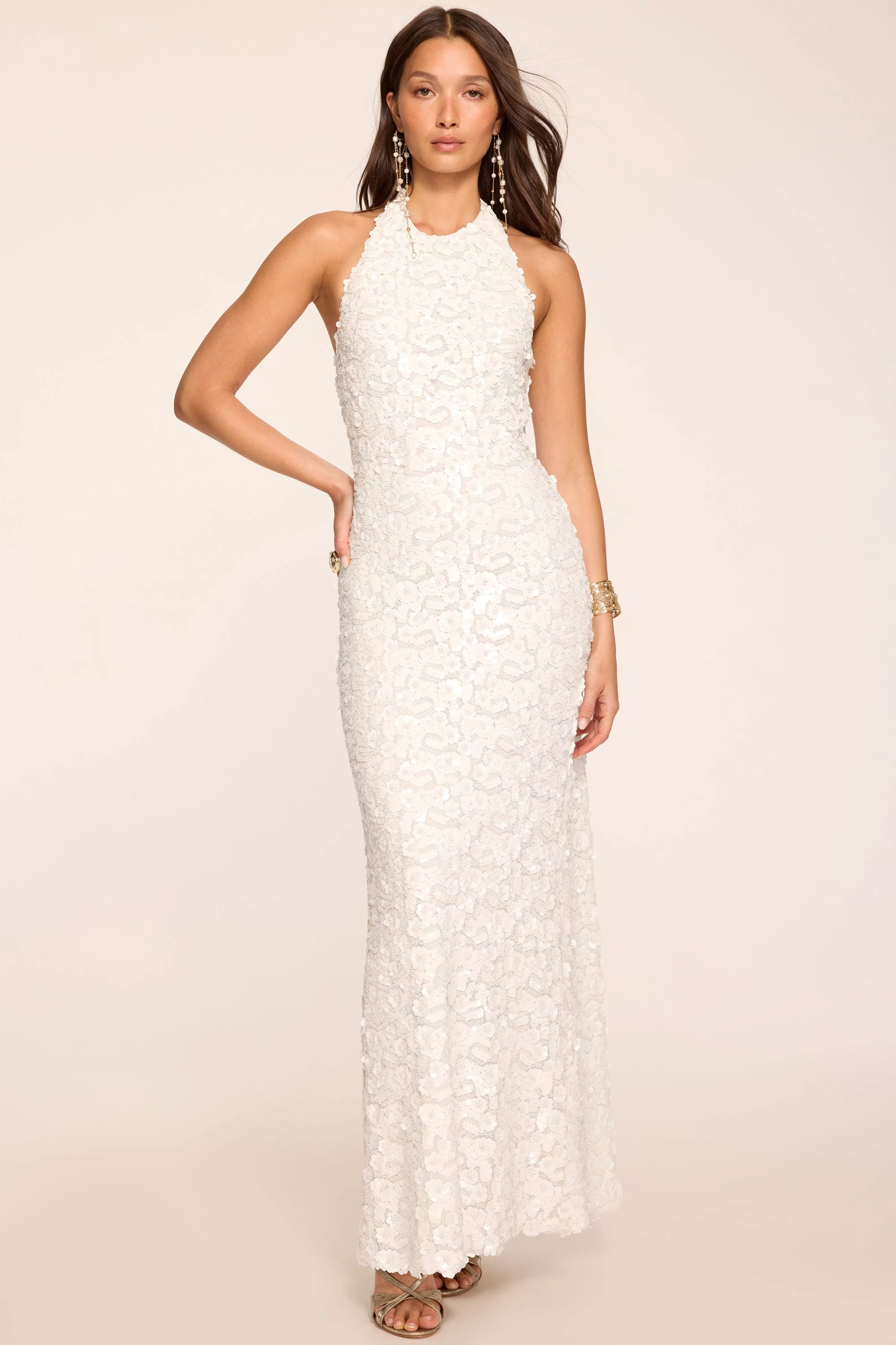 Giada Sequin High Neck Gown - 1