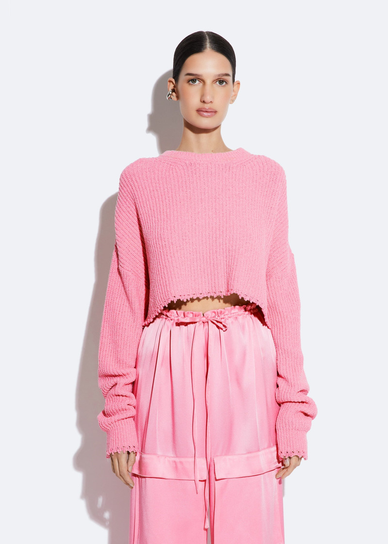 LAPOINTE Textured Cotton Sweater outlook